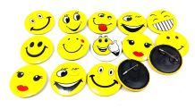 Smiley Badge 46 mm per 100 st