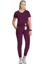 Infinity dames jogging broek Jade slim-fit stretch comfort Bordeaux