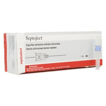 Aiguilles d'injection Septoject pointé 30G Ø0.3mm (bleu) - 25mm (court)