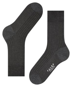 FALKE Bristol Pure Chaussettes Hommes Anthracite mélange