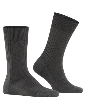 FALKE Bristol Pure Chaussettes Hommes Anthracite mélange