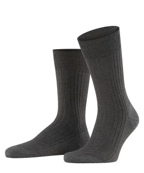 FALKE Bristol Pure Chaussettes Hommes Anthracite mélange