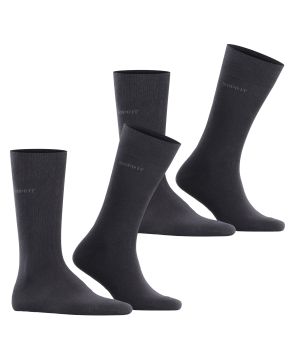 Chaussettes Hommes Esprit Basic Uni 2-Pack Noir