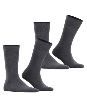 Esprit Basic Uni 2-Pack Heren Sokken Antraciet mix