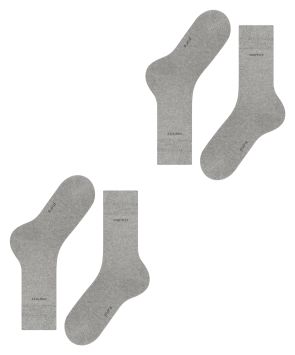 Chaussettes Hommes Esprit Basic Uni 2-Pack Gris