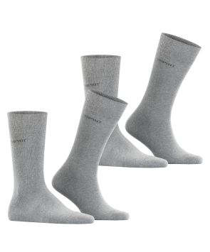 Chaussettes Hommes Esprit Basic Uni 2-Pack Gris