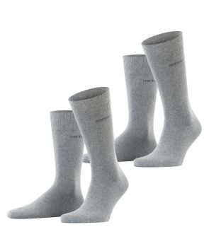 Chaussettes Hommes Esprit Basic Uni 2-Pack Gris