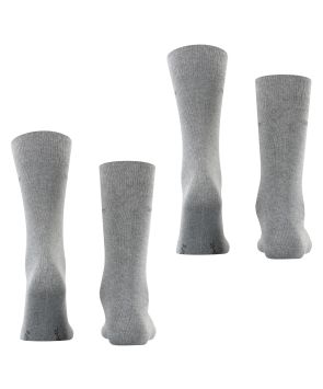 Chaussettes Hommes Esprit Basic Uni 2-Pack Gris