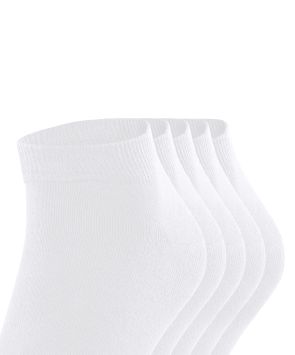 Esprit Chaussettes hommes Sneaker Solid 5-Pac  Blanc