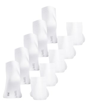 Esprit Chaussettes hommes Sneaker Solid 5-Pac  Blanc