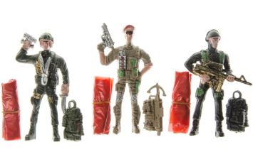 Force martiale commando avec parachute 24pcs