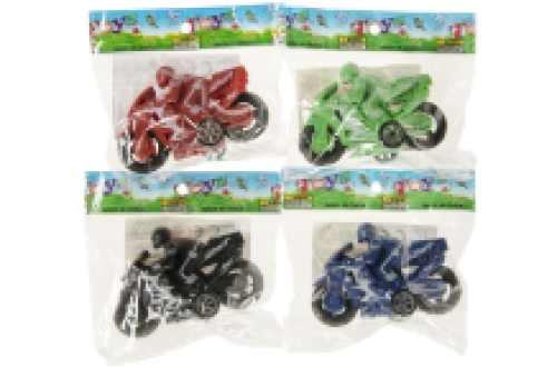 Moto de course 9 cm avec moteur pullback 24 pcs