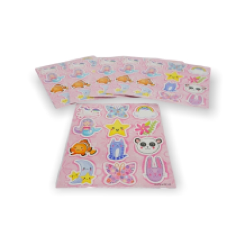 Trop mignons stickers 12 stickers/feuille 10 x11cm 120 feuilles/boite