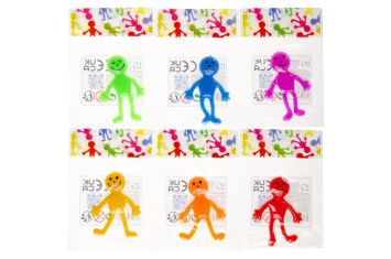 Stretchy smiley men 6 kleuren per 36 stuks