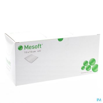 Mesoft 7,5x7,5 cm (steriel) non woven kompressen (75 x 2 stuks)