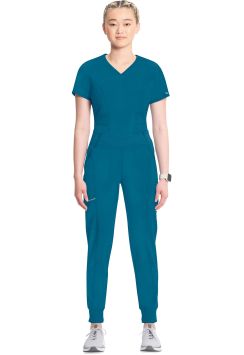 Infinity dames jogging broek Jade slim-fit stretch comfort  Caribisch Blauw 