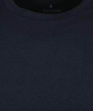 Ragman 2 T-shirts in dubbelpak met ronde hals Zwart