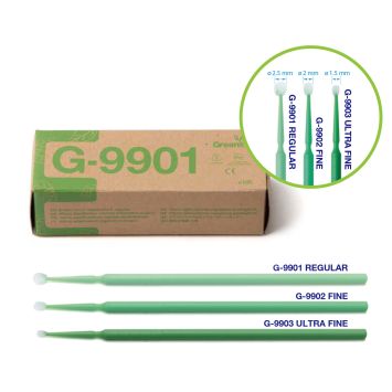 Premium Plus Greenline Micro-applicateurs - regular 2,5mm (vert clair) 100pcs