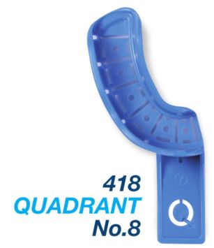 Premium Plus Disposable afdruklepels geperforeerd betand partieeldraaibaar - nr. 8 quadrant (LL/UR)