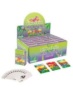 Cartes de jeu Dino format mini (6 x 4 cm) par 24 jeux en display