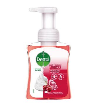 Dettol mousse douce pour les mains rose et cerise (250ml)